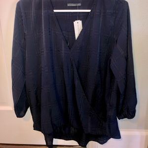 Market & Spruce navy blouse NWT